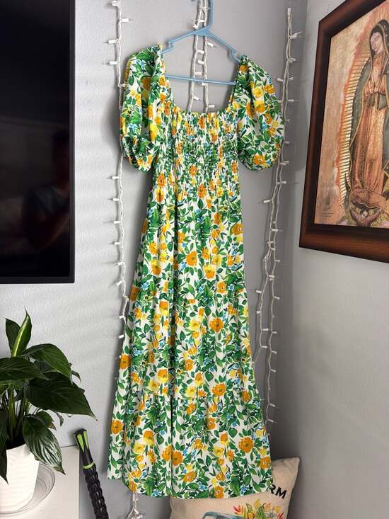 Ana & Rose Dresses & Skirts - Ana & Rose Floral Smocked Tiered Maxi Dress, Size M